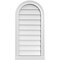 Ekena Millwork Round Top Surface Mount PVC Gable Vent w/ 2"W x 2"P Brickmould Sill Frame, 16"W x 32"H GVPRT16X3203SN - alternate 1